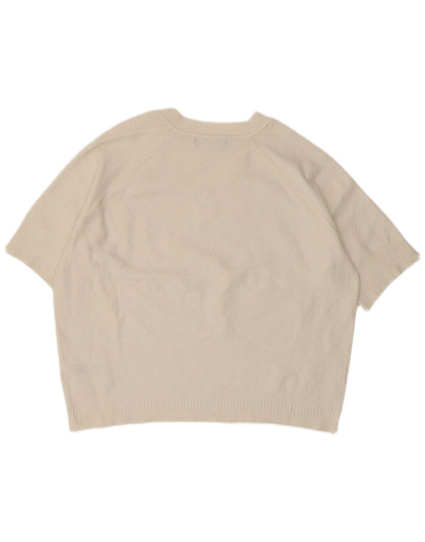 Marks & Spencer Damen Crop Pullover mit U-Boot-Ausschnitt, Gr. 18, XL, Weiß