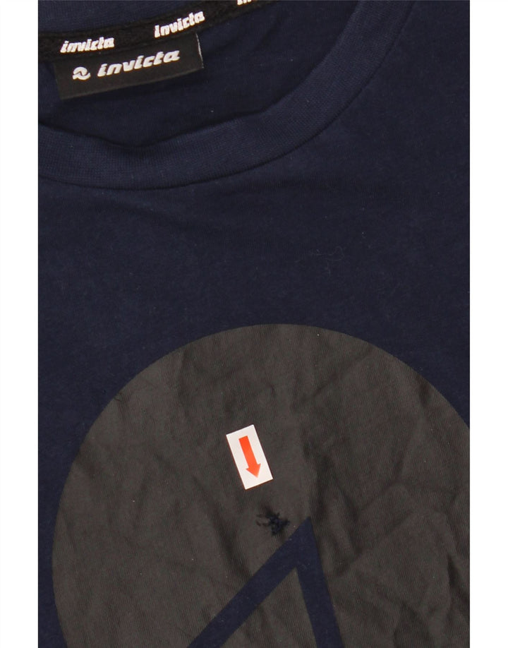 Invicta Herren-T-Shirt mit Grafik, groß, marineblau, Baumwolle