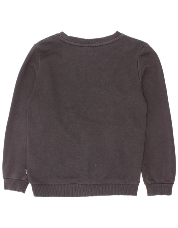 Puma Jungen Grafik-Sweatshirt-Pullover 7–8 Jahre, schwarze Baumwolle