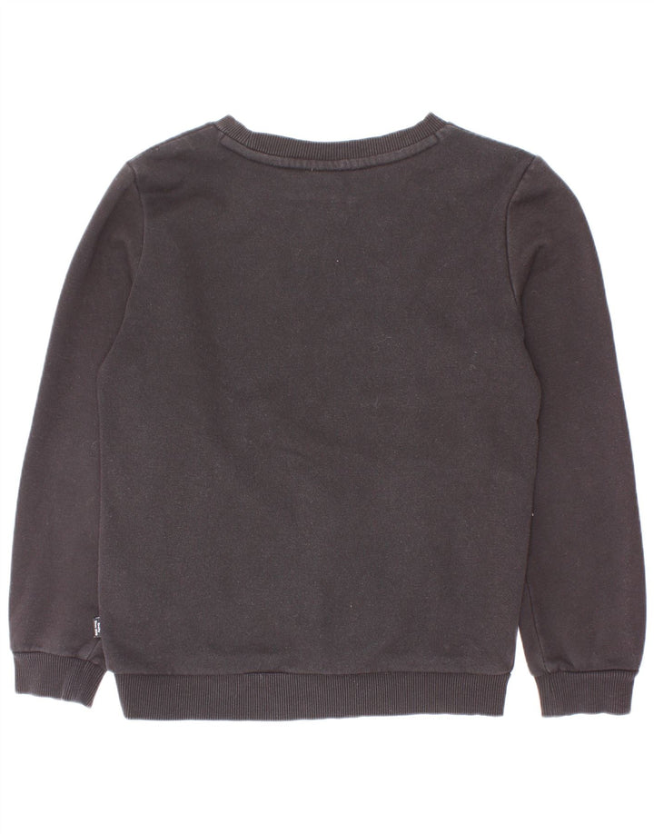 Puma Jungen Grafik-Sweatshirt-Pullover 7–8 Jahre, schwarze Baumwolle