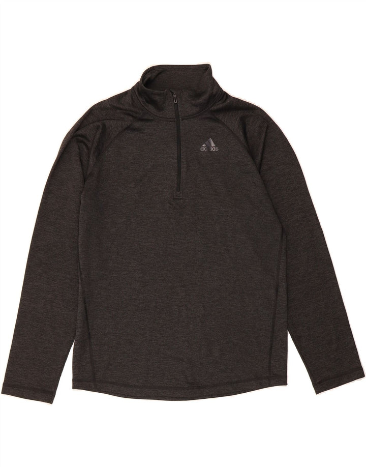 ADIDAS Mens Climalite Zip Neck Pullover Tracksuit Top Medium Grey Vintage Adidas and Second-Hand Adidas from Messina Hembry 