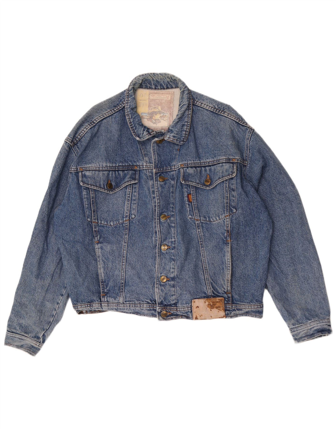 Quarry Herren Batwing Jeansjacke UK 40 Large Blau