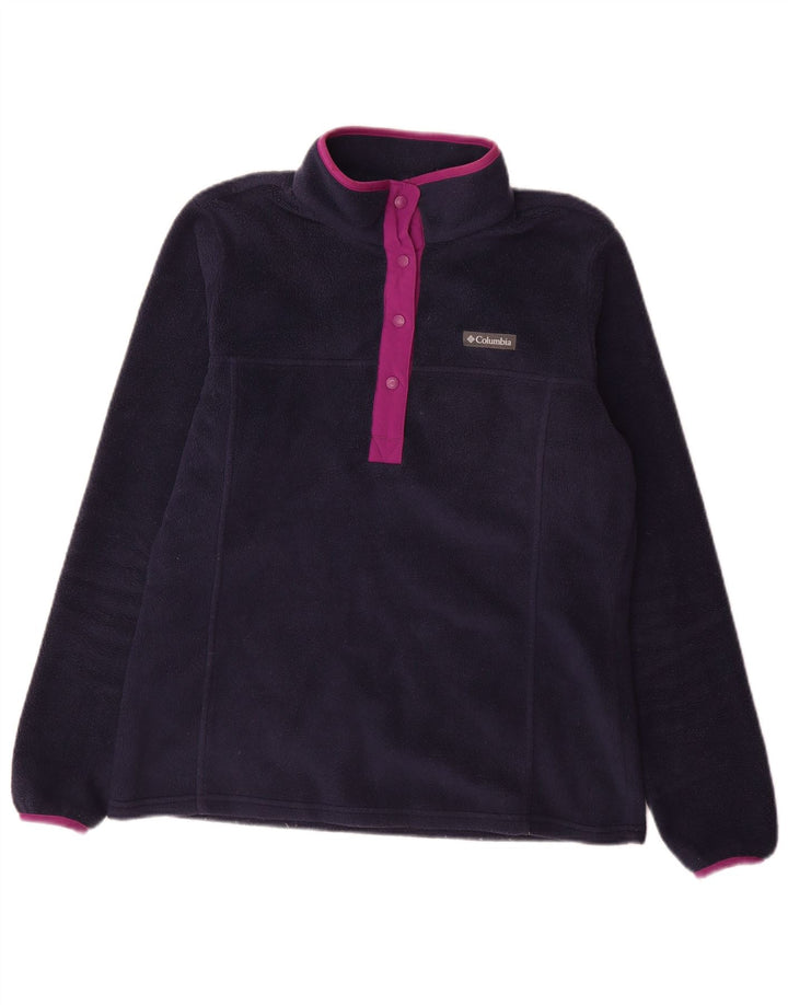 Columbia Damen-Fleecepullover mit Knopfkragen, UK 14, mittelmarineblau, Polyester