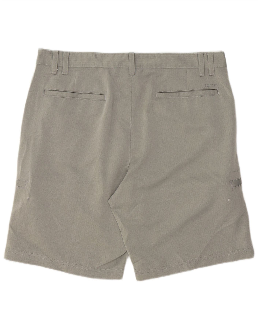 IZOD Herren-Golf-Cargo-Shorts W36, großes graues Fischgrät-Polyester