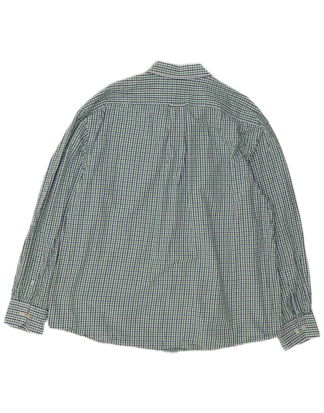 IZOD Herrenhemd 2XL, grüne Gingham-Baumwolle