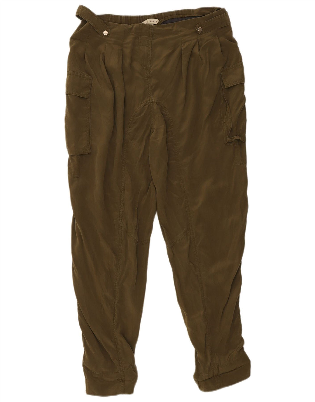 Ted Baker Damen-Cargohose mit hoher Taille, Größe 3, M, W34, L28, Khaki