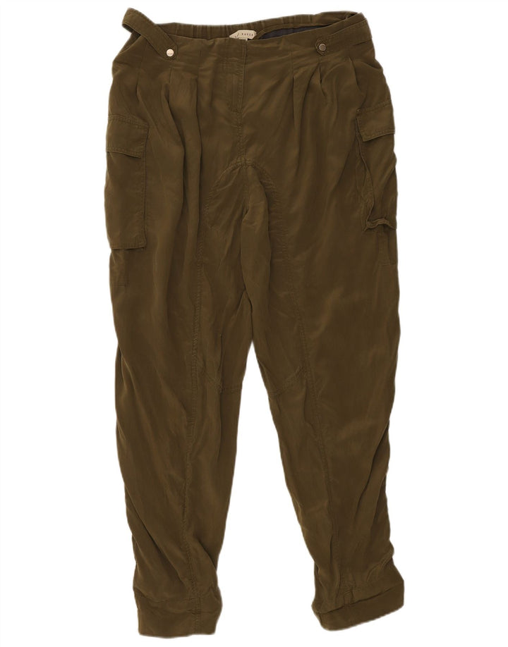 Ted Baker Damen-Cargohose mit hoher Taille, Größe 3, M, W34, L28, Khaki