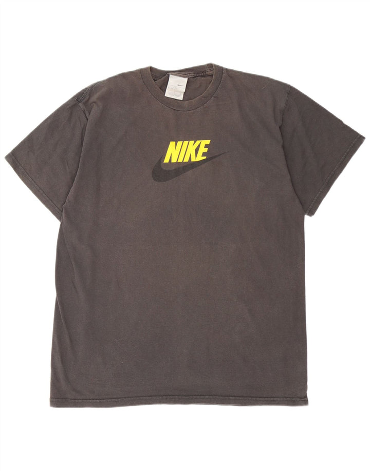 Nike Herren-T-Shirt mit Grafik, Größe L, aus grauer Baumwolle