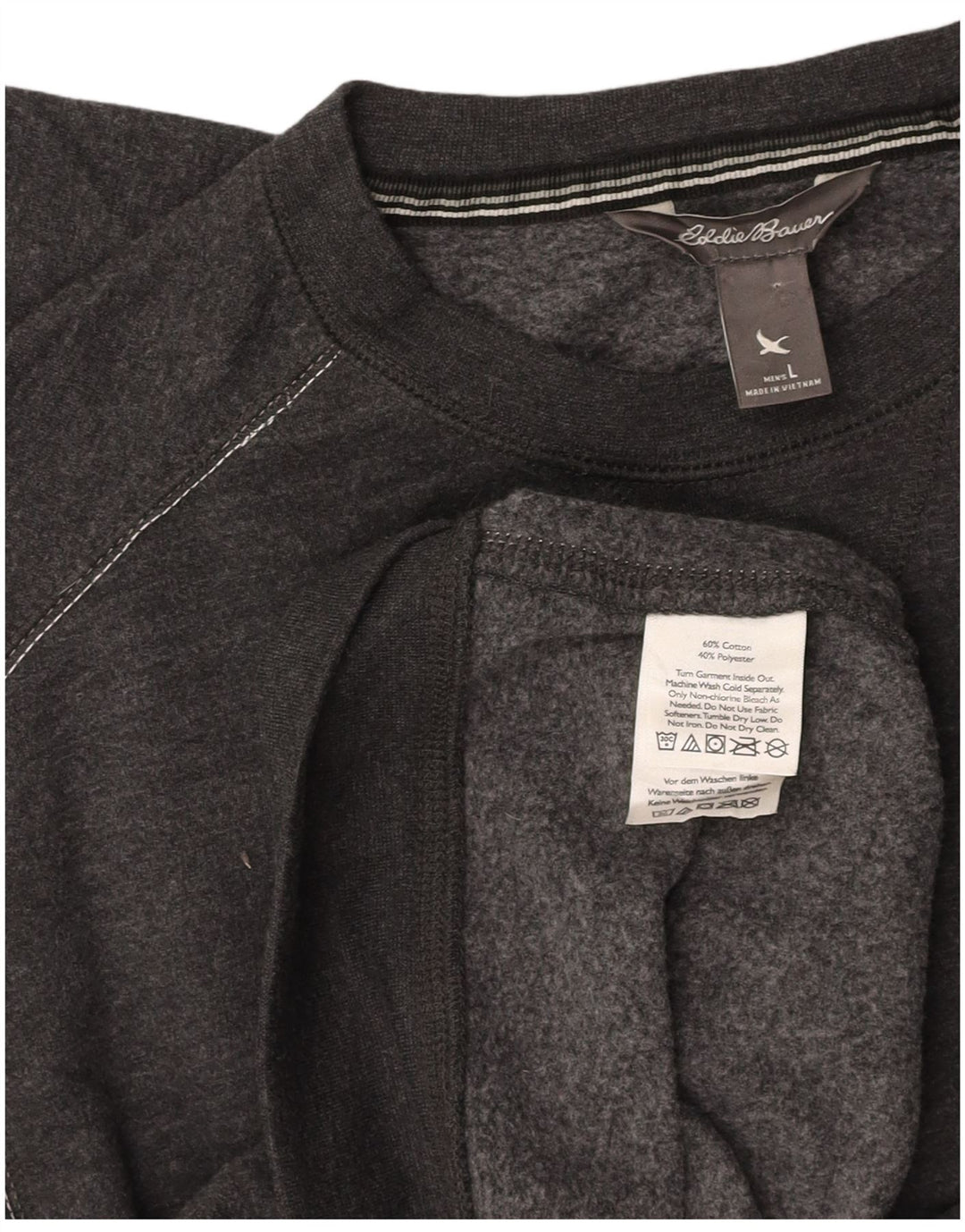 EDDIE BAUER Herren Sweatshirt Pullover Große graue Baumwolle