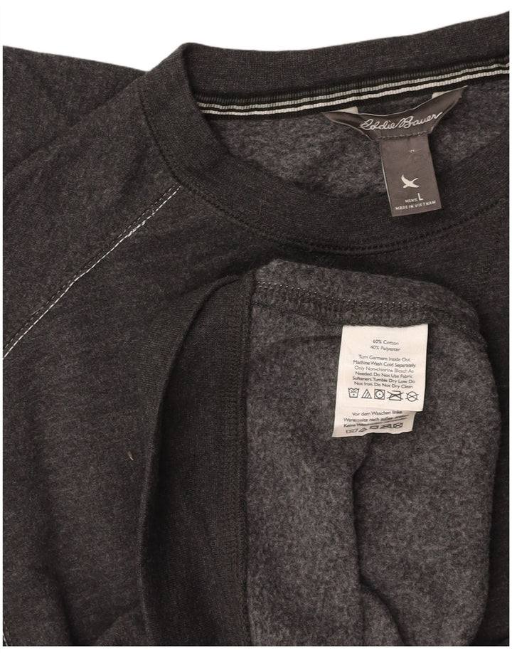 EDDIE BAUER Herren Sweatshirt Pullover Große graue Baumwolle