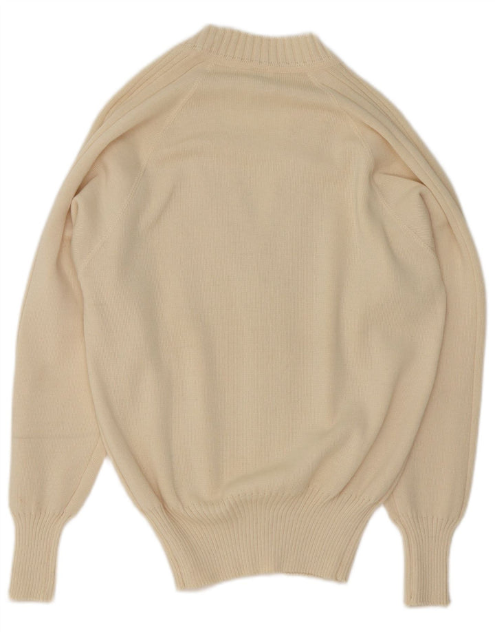 Wubken Damen Strickjacke Pullover EU 48 2XL Off White Polyacryl