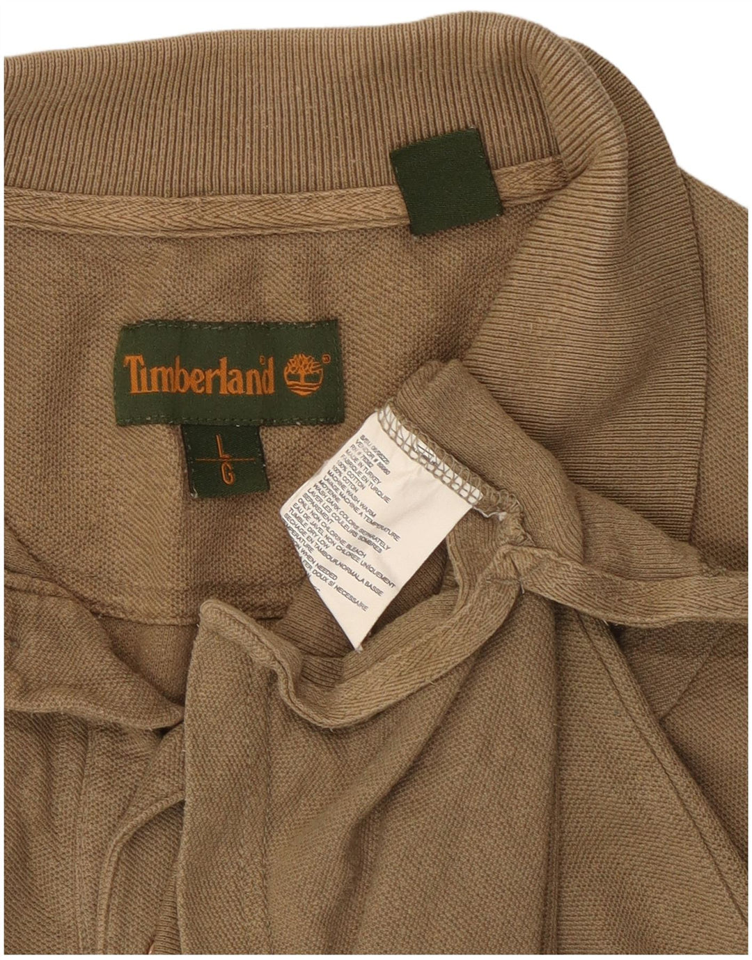 Timberland Herren Poloshirt Große Beige Baumwolle