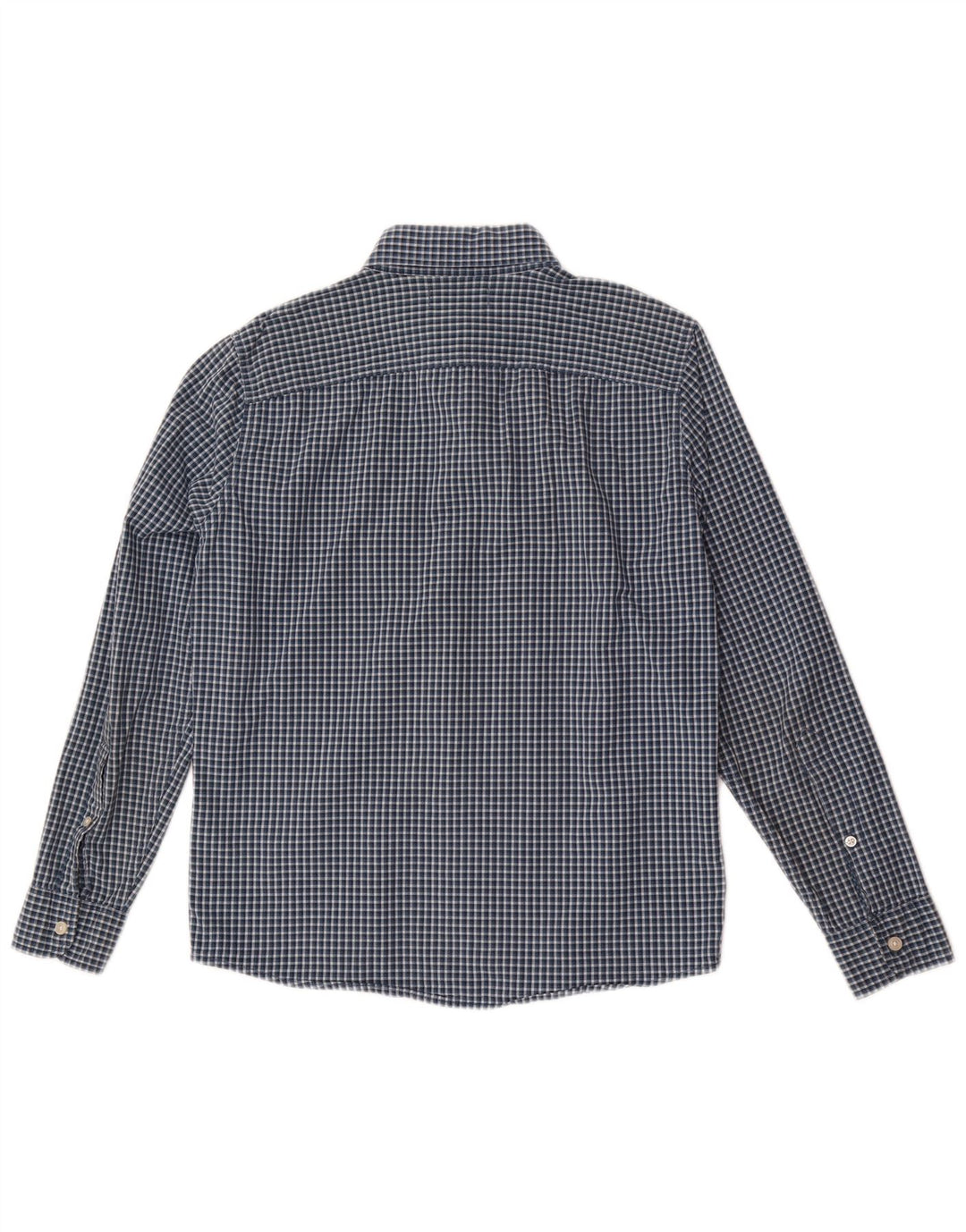 Hollister Herrenhemd, klein, marineblau, Gingham-Baumwolle