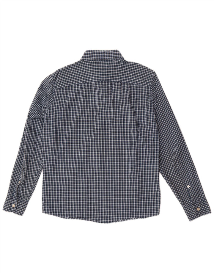 Hollister Herrenhemd, klein, marineblau, Gingham-Baumwolle