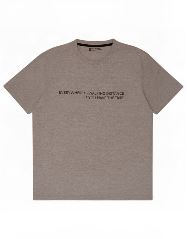 Mountain Warehouse Herren-T-Shirt mit Grafik, XL, grau gesprenkelte Baumwolle