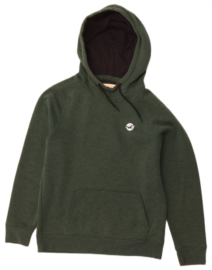 HOLLISTER Herren-Kapuzenpullover, klein, grün gefleckte Baumwolle