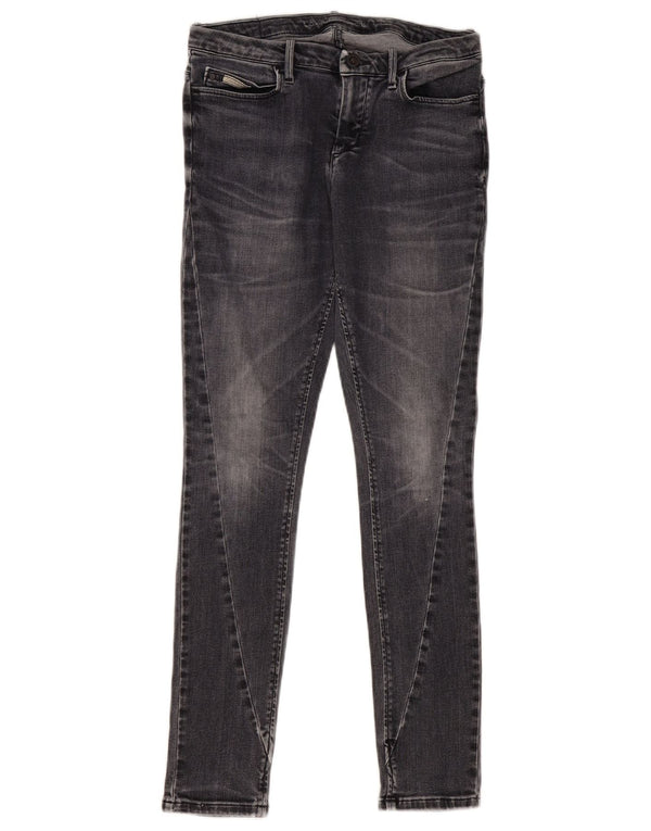 Calvin Klein Damen Slim Jeans W26 L29 Graue Baumwolle