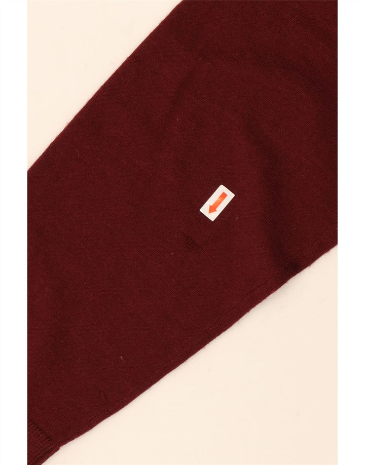 MICHAEL KORS Herren-Pullover mit Rundhalsausschnitt, große burgunderrote Wolle