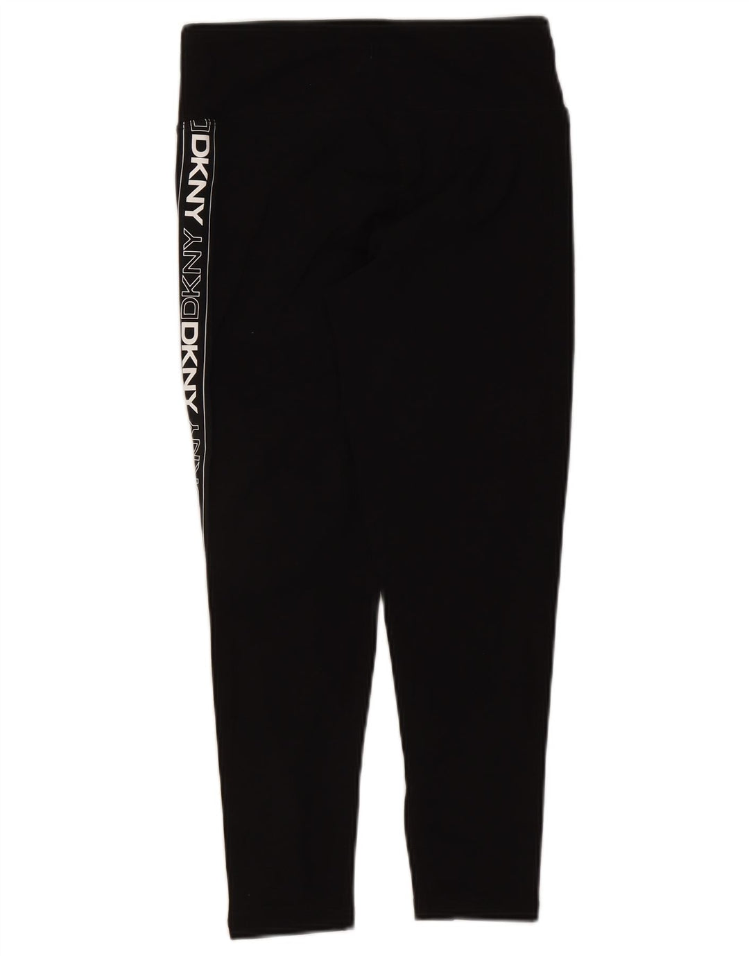 Dkny Womens Graphic Crop Leggings UK 12 Mittelschwarze Baumwolle
