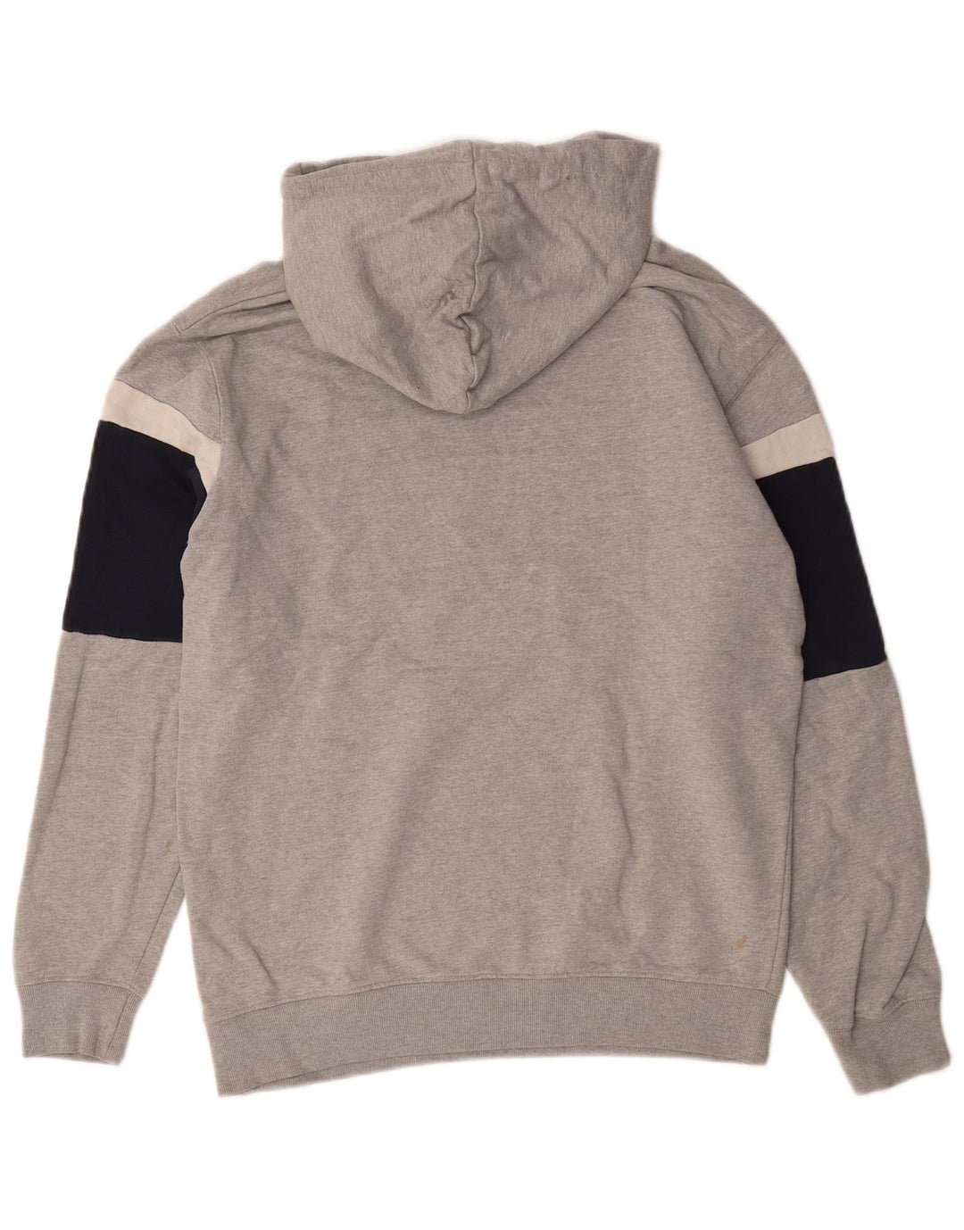 Zara Herren-Kapuzenpullover, klein, graue Farbblock-Baumwolle