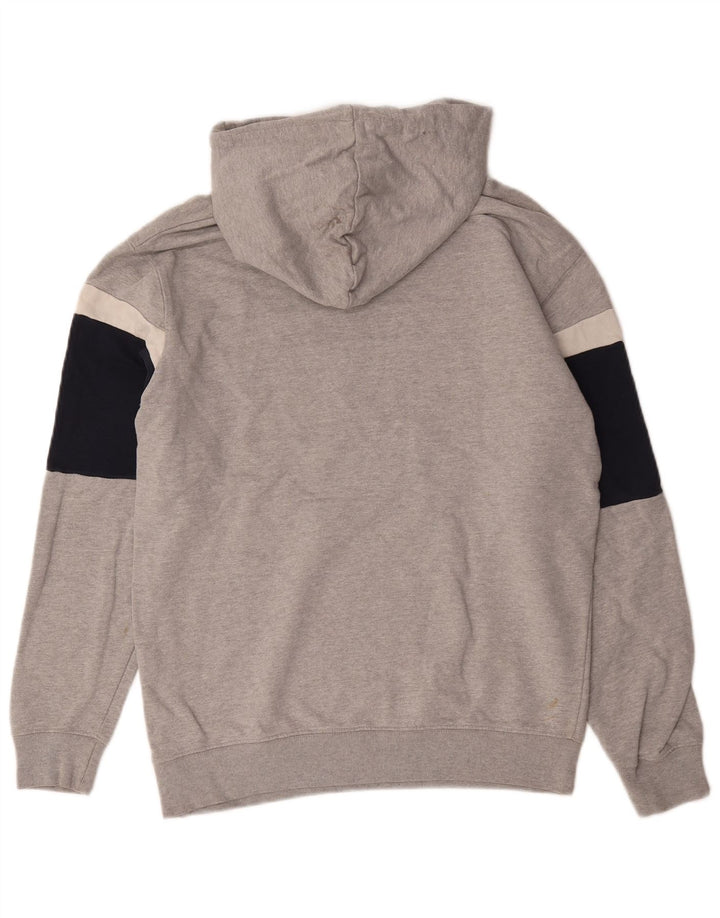 Zara Herren-Kapuzenpullover, klein, graue Farbblock-Baumwolle