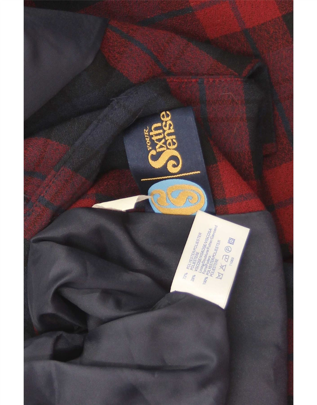 C & A 4-Knopf-Blazer für Mädchen, 11–12 Jahre, rot kariert, Polyester