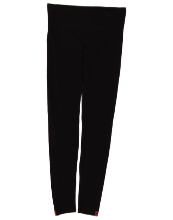 Calvin Klein Damen Graphic Leggings UK 8 Small Schwarz Polyamid