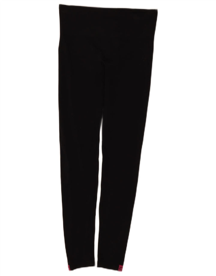 Calvin Klein Damen Graphic Leggings UK 8 Small Schwarz Polyamid