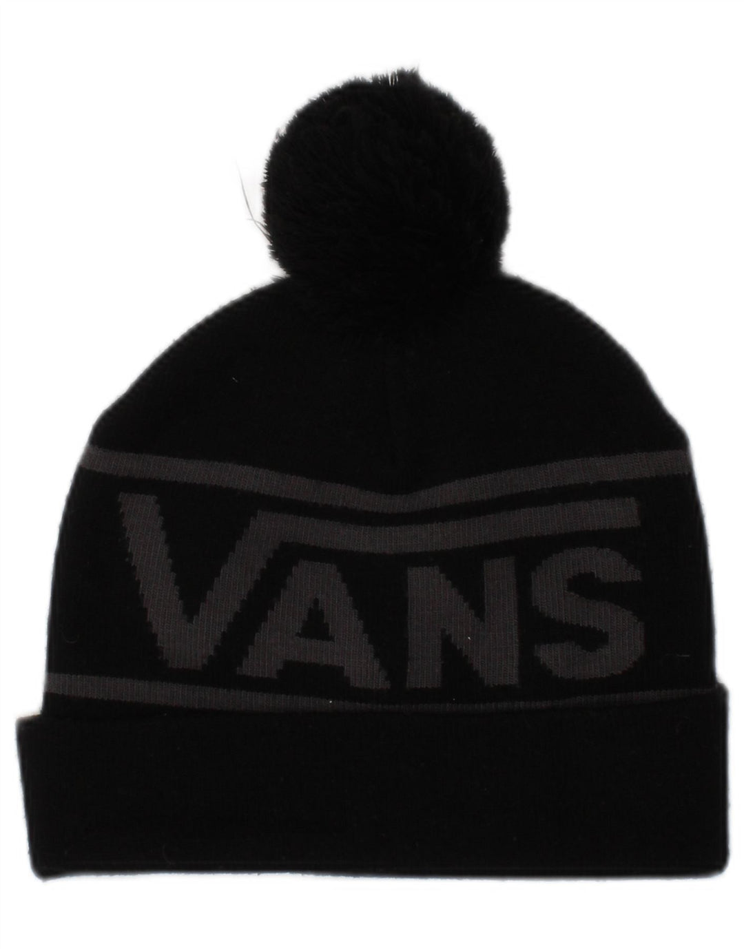 Vans Herren-Strickmütze mit Grafik, Einheitsgröße, schwarzes Farbblock-Acryl