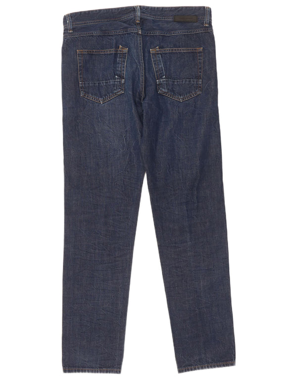 Mauro Grifoni Herren Slim Jeans W34 L32 Blaue Baumwolle