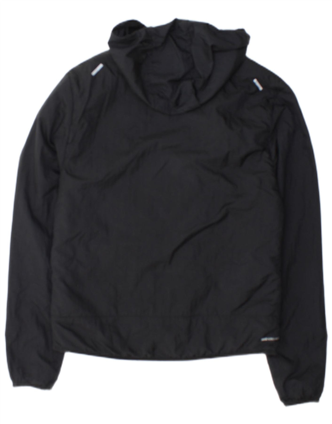 Nike Damen-Laufjacke mit Kapuze, gepolstert, UK 10, Größe S, schwarzes Nylon
