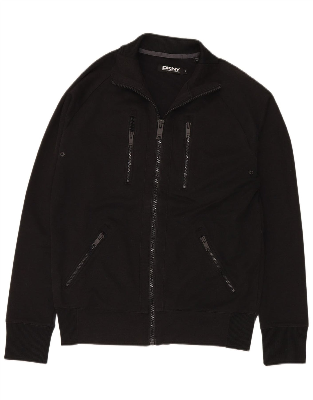 Dkny Herren-Trainingsanzug-Oberteil, Jacke, Größe S, Schwarz, Baumwolle
