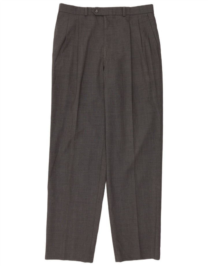 Marks & Spencer Herren-Anzughose mit Pegged-Anzug, W34, L33, graue Wolle