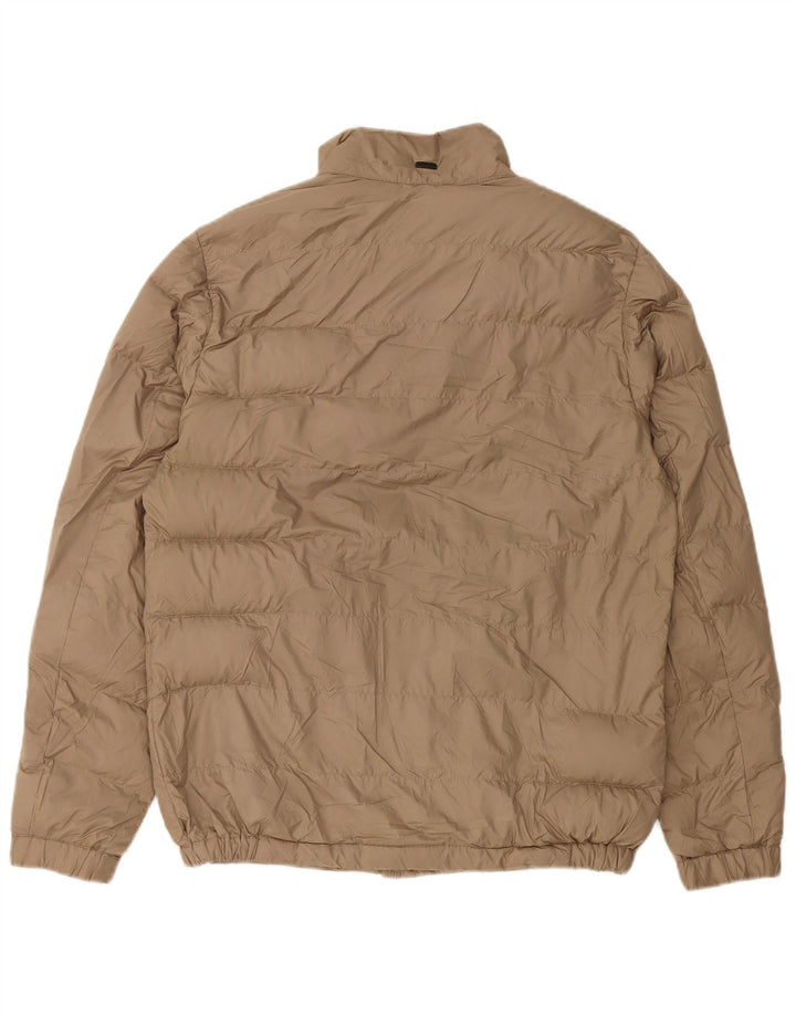 Massimo Dutti Herren Wattierte Jacke UK 36 Small Beige Polyester