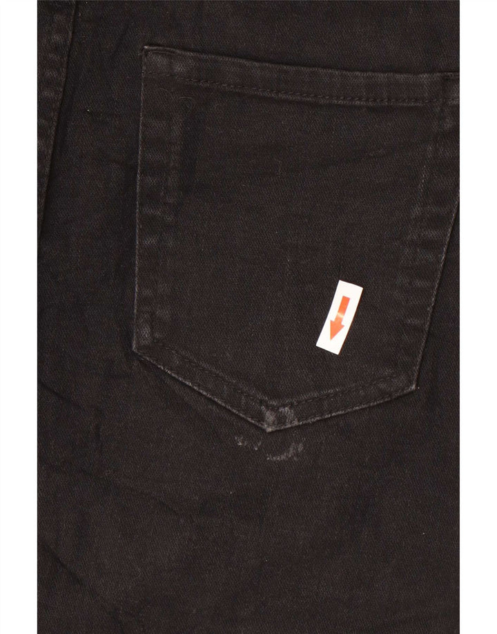 Zara Damen Mini-Jeansrock Medium W28 Schwarz