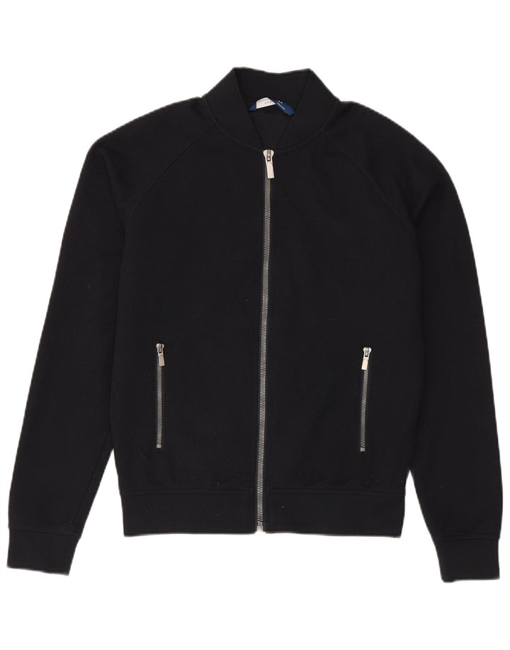 Zara Herren-Trainingsanzug-Top-Jacke aus mittelschwarzem Polyester