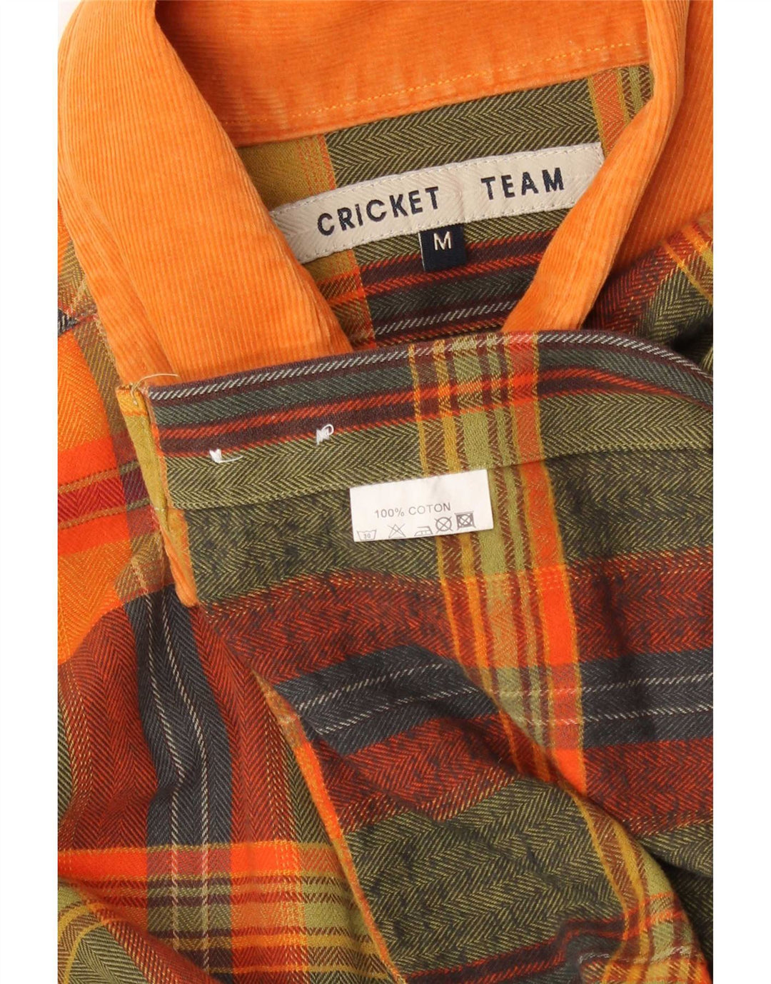 Vintage Herren-Flanellhemd aus mittelgelber Karo-Baumwolle