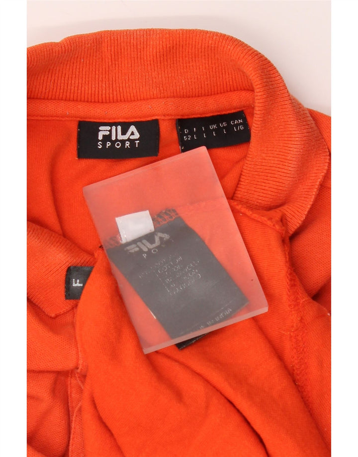 Fila Herren Poloshirt Große Orange Baumwolle
