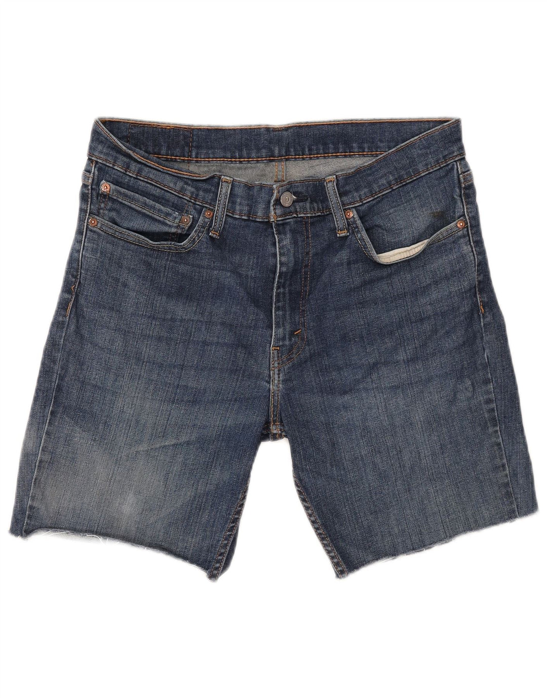 LEVI'S Herren 511 Denim Shorts W34 Große blaue Baumwolle