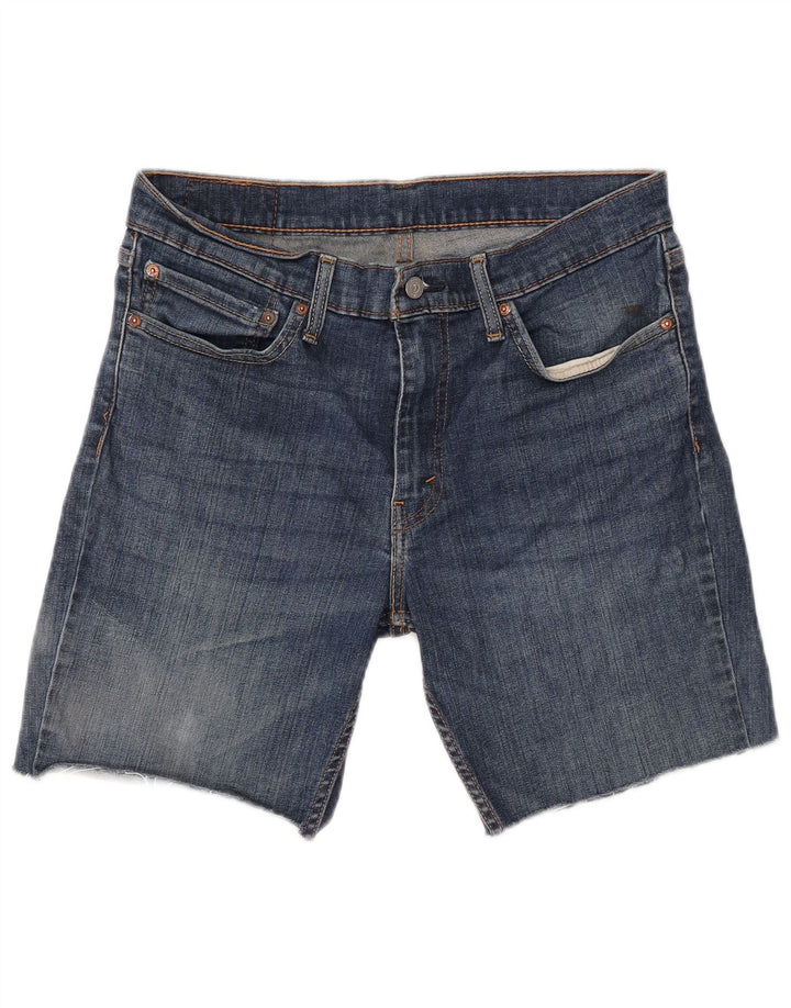 LEVI'S Herren 511 Denim Shorts W34 Große blaue Baumwolle