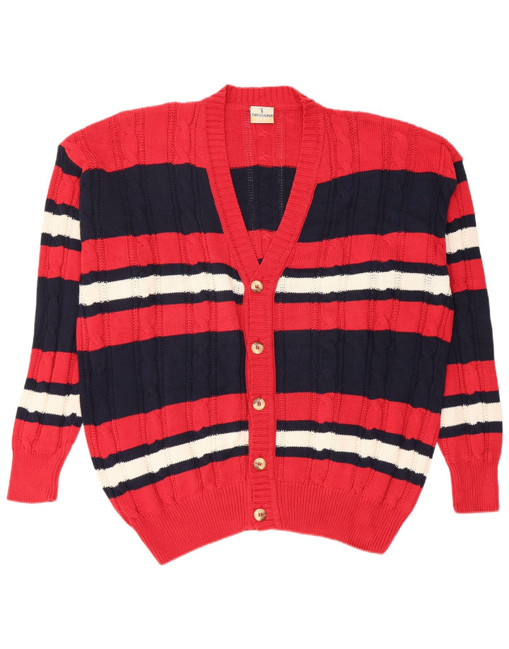 Trussardi Herren-Cardigan-Pullover IT 50 Medium Navy Blue Colourblock