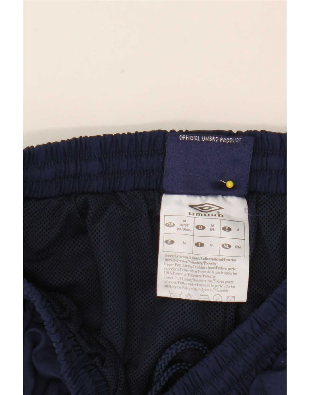 Umbro Herren-Trainingshose, Jogginghose, mittelmarineblaues Nylon
