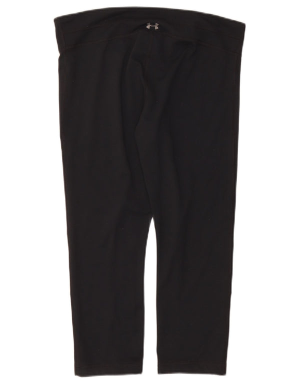 Under Armour Damen Capri-Leggings UK 16 Large Schwarz Polyester