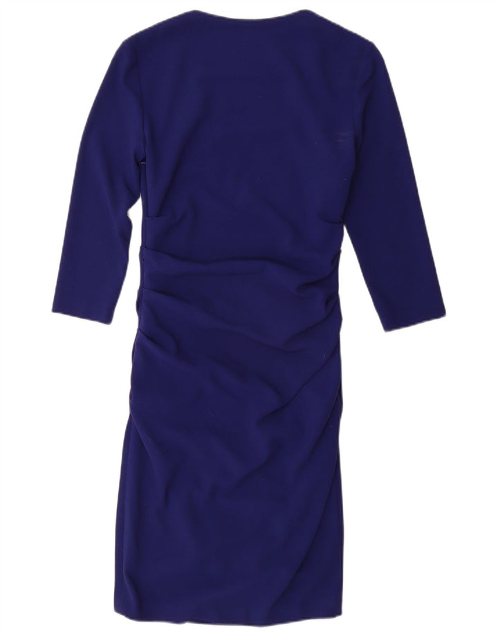 PHASE EIGHT Damen figurbetontes Kleid mit 3/4-Ärmeln, Größe S, Blau, Polyester