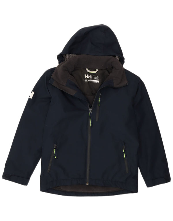 Helly Hansen Jungen-Windbreakerjacke mit grafischer Kapuze, 11–12 Jahre, Marineblau