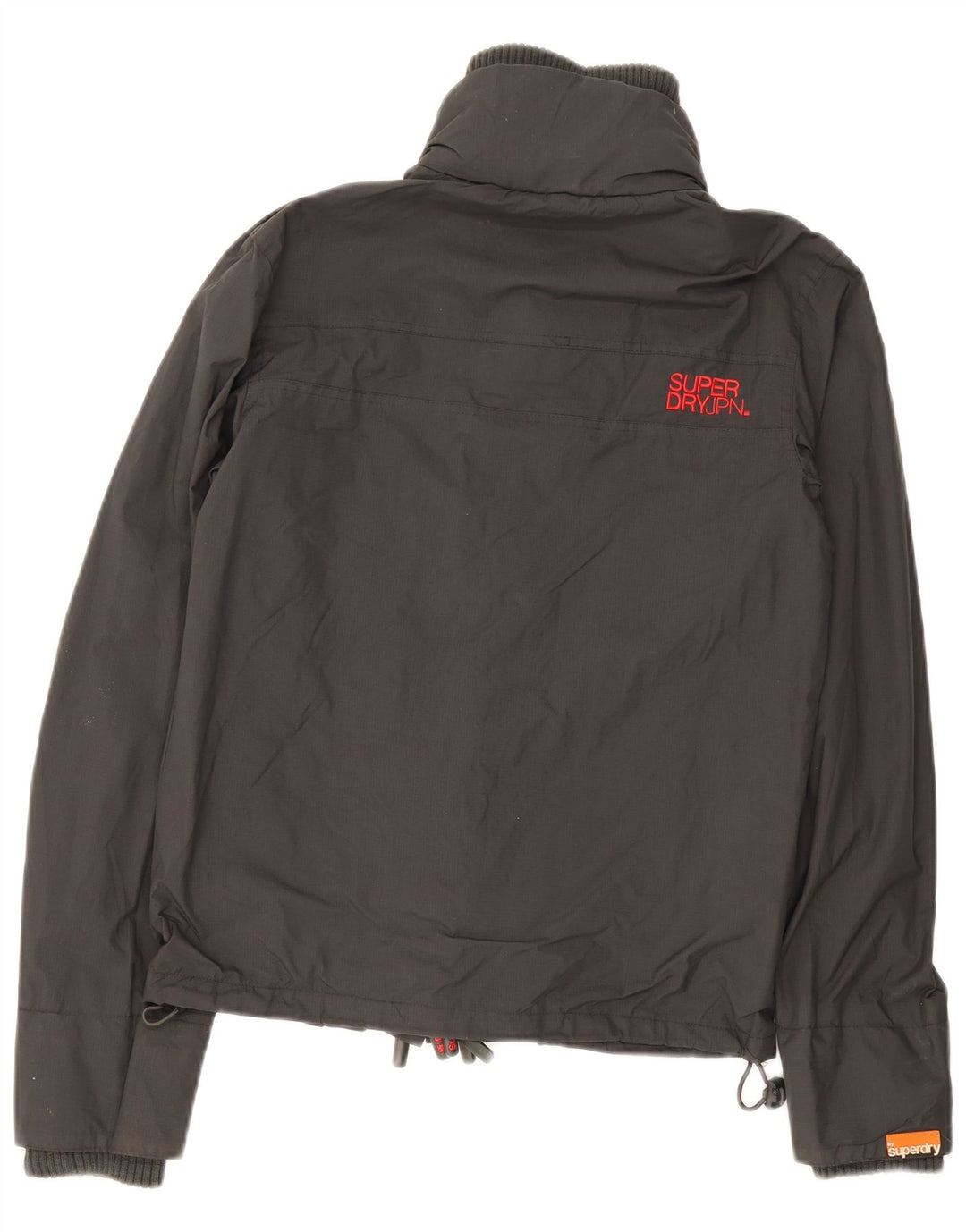 Superdry Herren-Windbreaker-Jacke mit Grafik, UK 36, Small, graues Nylon