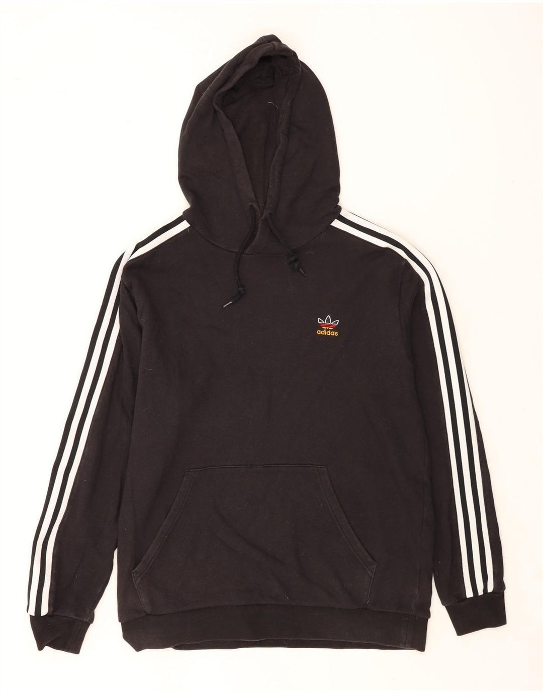 Adidas Herren Kapuzenpullover, groß, aus schwarzer Baumwolle