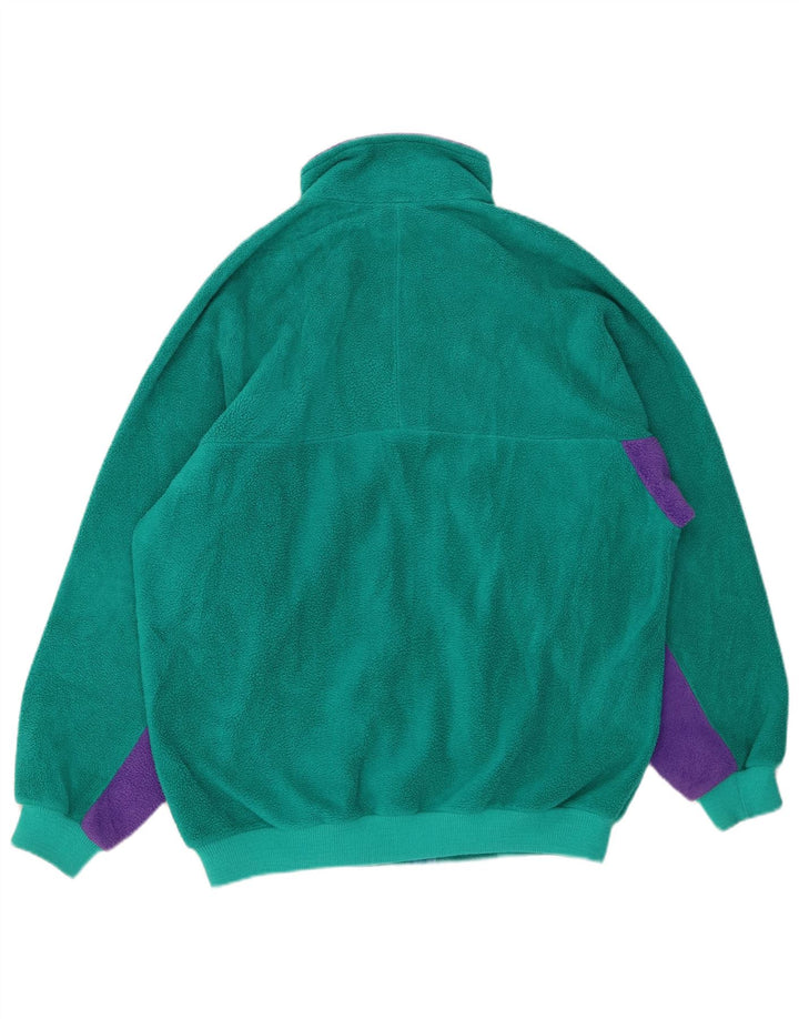 THINK PINK Damen Fleece-Trainingsanzug IT 42 Mittelgrüner Farbblock