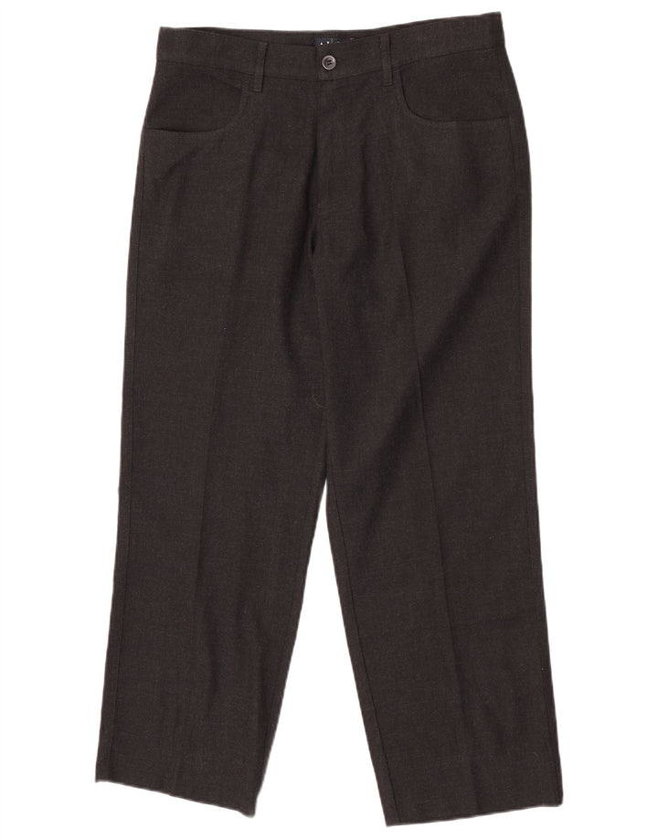 Armani Herren gerade Freizeithose IT 48 Medium W32 L27 Schwarz Polyester