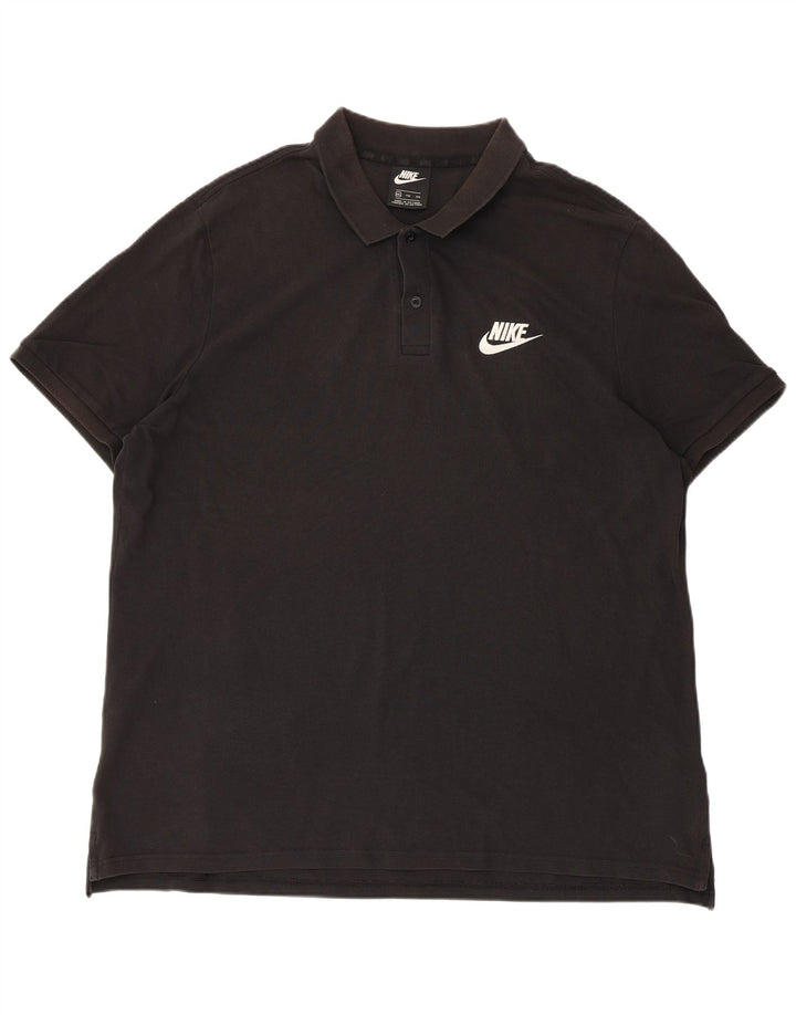 Nike Herren Poloshirt 2XL Schwarz Baumwolle